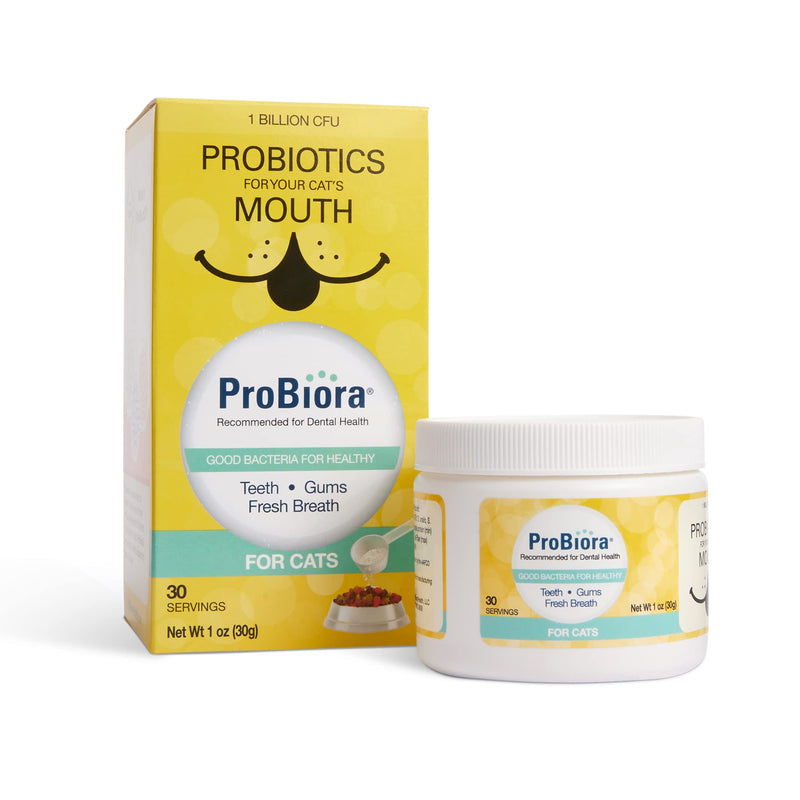 Probiora for Cats | Oral Care Probiotic Supplement | Pet Probiotics to Reduce Bad Breath | Cat Nutritional Supplement for Dental Health | 30 Servings (Jar) (30 Serving (Pack of 1), Jar) - PawsPlanet Australia