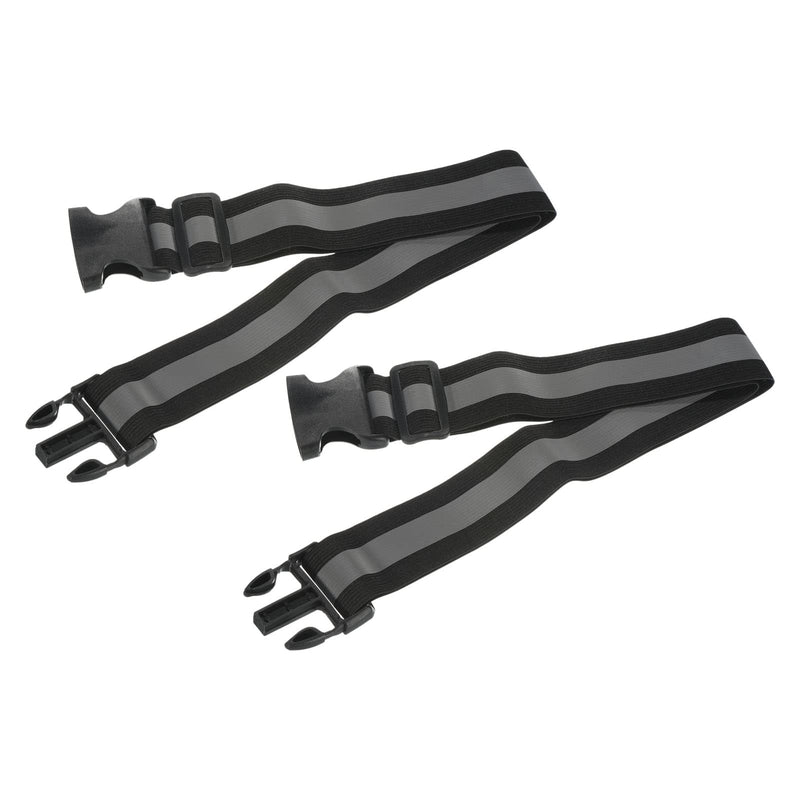 M METERXITY 2 Pack Reflective Belt Bands - High Visibility Flexible Safety Reflector Tape Gear, Apply to Cycling Running Night Walking(26x2 Inch, Black) - BeesActive Australia