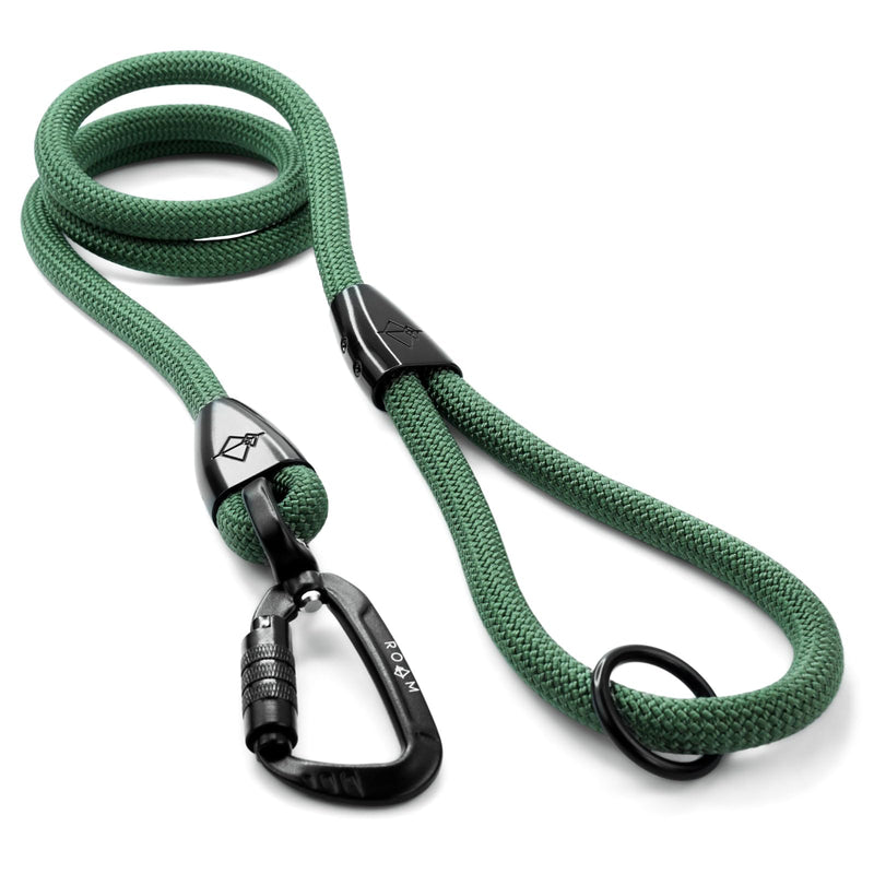 MADE TO ROAM Premium Explorer Leash - Climbing Rope Leash with Autolocking Aviation Aluminum Carabiner - Oregon Haze, 6ft 6 Feet - BeesActive Australia