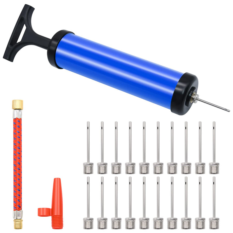 FGBNM Ball Pump Kit, Basketball Pump Air Pump with 20pcs Needles, Nozzle and Extension Hose, Air Ball Pump for Soccer Basketball Football Volleyball Swim Ring Balloon - BeesActive Australia