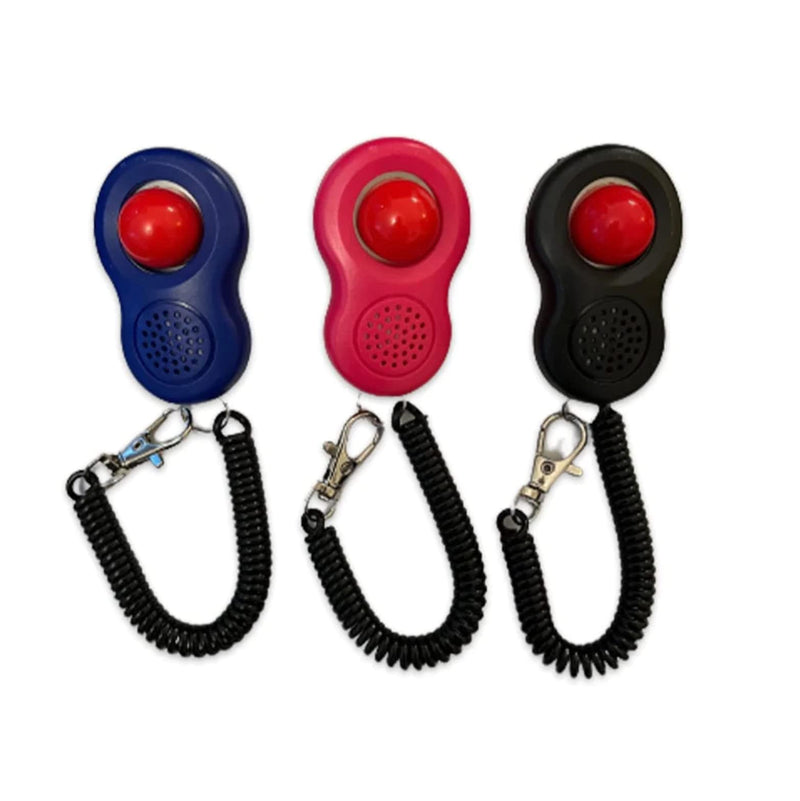 TRAVEL CAT Clicker Training Kit - 3 Pack Cat and Puppy Training Clicker with Button and Wrist Strap for Cats Behavior, Rewards Training - Red, Blue and Black Pet Training Clicker with Loud Click Sound - BeesActive Australia