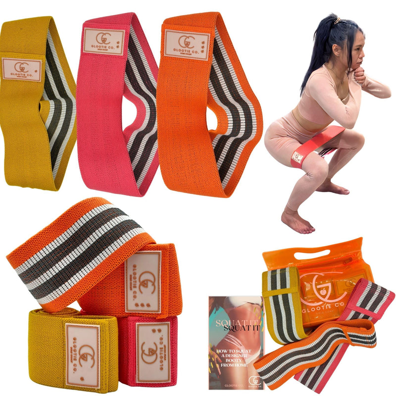 Fabric Resistance Bands for Working Out - Unbreakable Booty Bands Set - Exercise Bands for Resistance, Yoga, Pilates, Rehab and Home Workouts - Leg Workout for Women and Men - BeesActive Australia