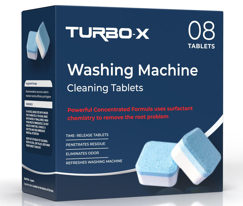 Washer Machine Cleaner Tablets, 8 ct., Advanced Descaling and Odor Eliminator, Concentrated Time Release Formula, Top and Front Load Appliances - BeesActive Australia