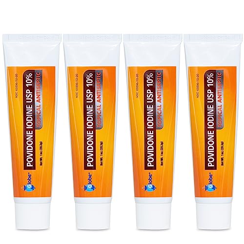 Globe (4 Pack Povidone Iodine 10% First Aid Ointment 1 Oz