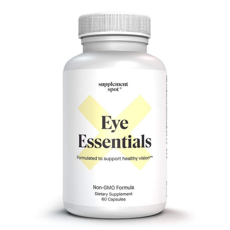 Eye Essentials for Adults – Vitamins & Multi Minerals Supplement w/Vitamin A, Bilberry Extract, Zinc & Antioxidants for Eye Health (60 Caps.)