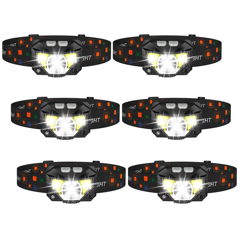 LHKNL TG-T069 1100 Lumen Rechargeable Headlamp Flashlight -6 Packs - BeesActive Australia