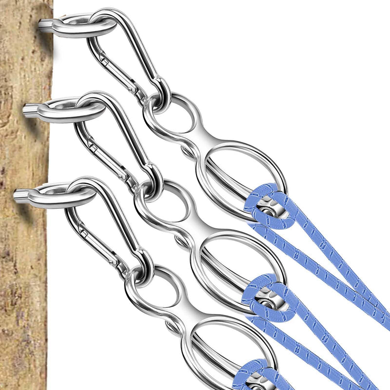 2pcs Horse Tie Ring, Heavy Duty Stainless Steel Tie Ring Horse Training Equipment with Eye Bolt,Quick snap,Humane and Safe Tie Way 2 - BeesActive Australia