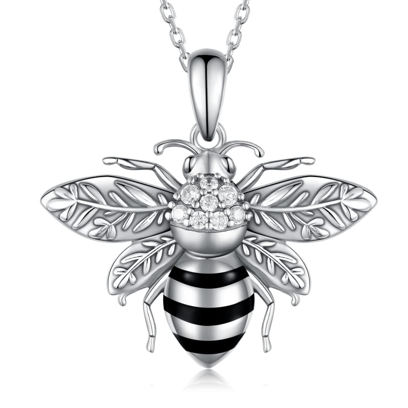 Peireara Bee/Dragonfly Necklaces for Women 925 Sterling Silver Animal Pendant Necklace Vitage Animal Jewelry for Women Girls Bee Necklace - BeesActive Australia
