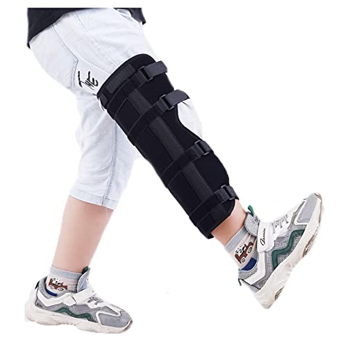 PURFUN Kids Knee Immobilizer Leg Stabilizer Long Adjustable Knee Splint Arthritis Sprain Night Sleep Knee Leg Support Injury Recovery Knee Brace for 5-7 Yrs Medium