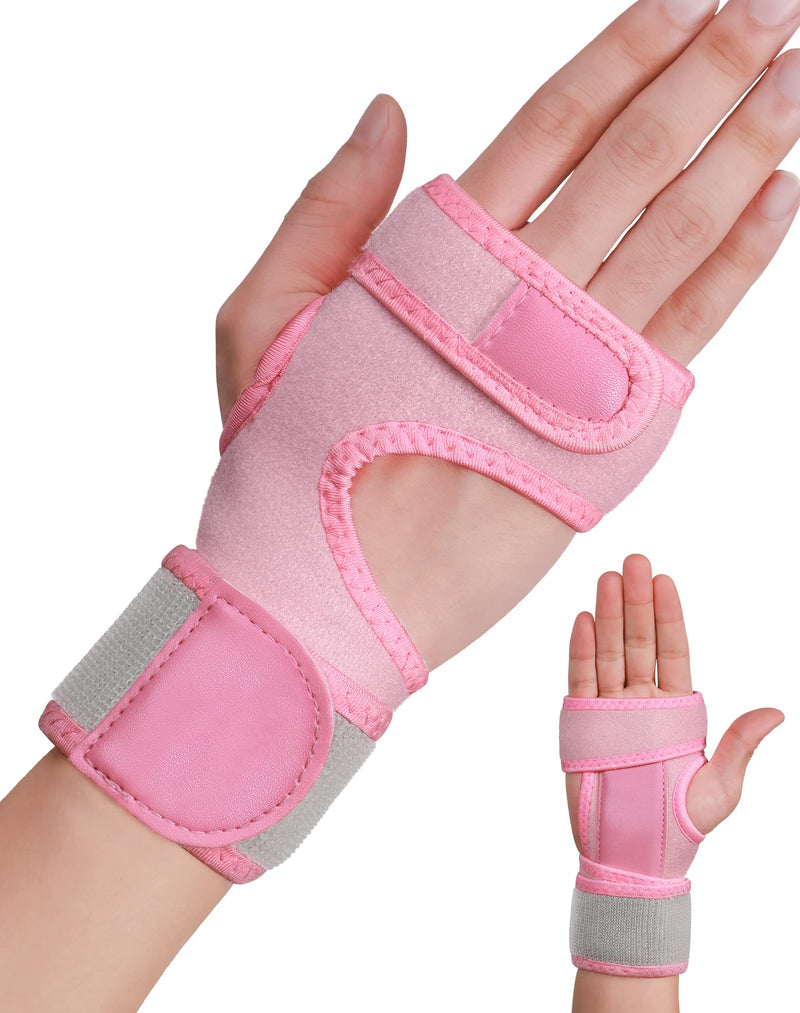 SUEH DESIGN Carpal Tunnel Wrist Brace Night Support, Adjustable Wrist Wrap for Tendonitis Arthritis and Workout Pains Relief, Wrist Splint for Right Hand, Pink - BeesActive Australia