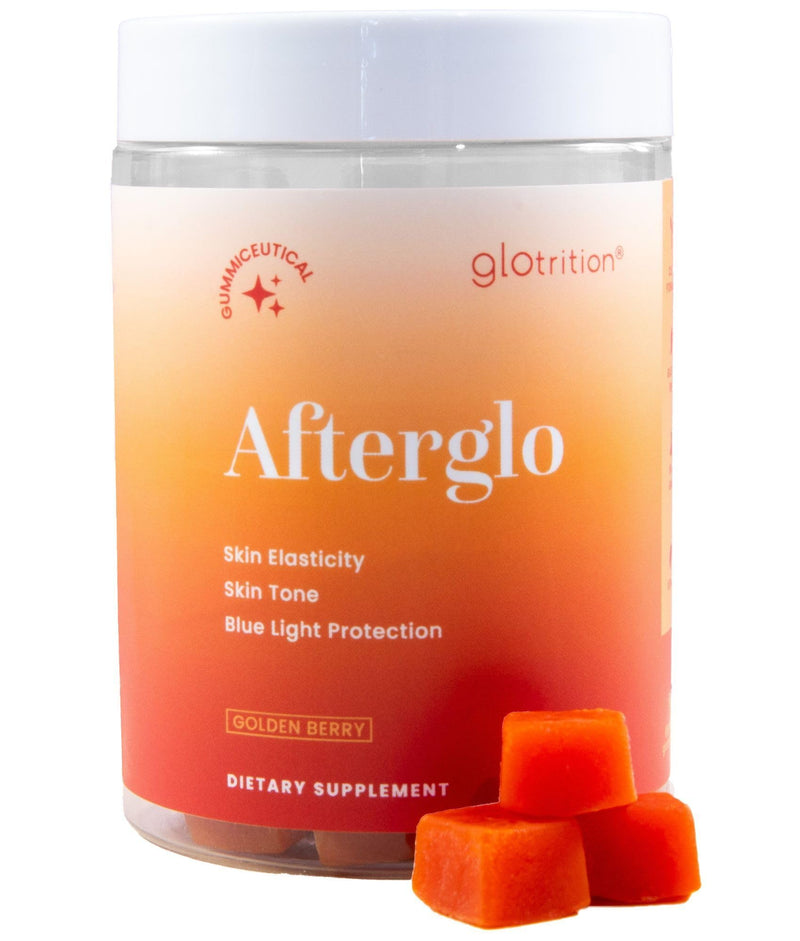 Glotrition Afterglo Gummies – Lutein & Antioxidants for Skin Defense 60 Count 1 Count (Pack of 60)