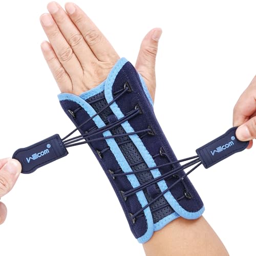 Quick Wrap Wrist Brace for Carpal Tunnel Syndrome, Night Sleep Support, Hand Splint for Arthritis Pain, Sprain, Sports Injuries (Left-Small,5-6 inch) Left hand S