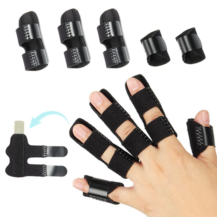 Koicarelife 5 Pcs Trigger Finger Splint , Finger Brace for Straightening or Support for Fingers,Thumb Brace, Broken Finger Protector, Broken Fingers Straightening,Pain Relief, Suitable for thumb, Index, Middle, Ring, Pinky - BeesActive Australia