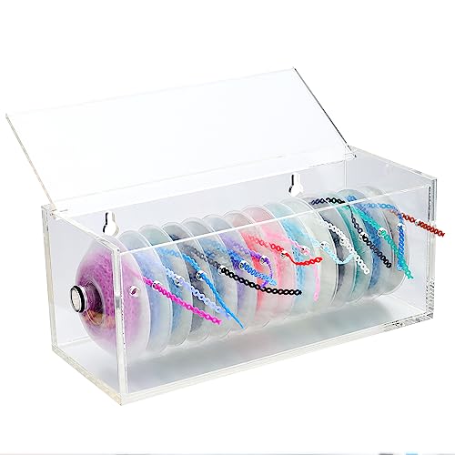 Power Chain Organizer Case, Premium Acrylic Dental Orthodontic Elastic Chain Dispenser Securely Store & Organize Braces Rubber Bands With The Clear Lid Ideal For Clinics & Patients