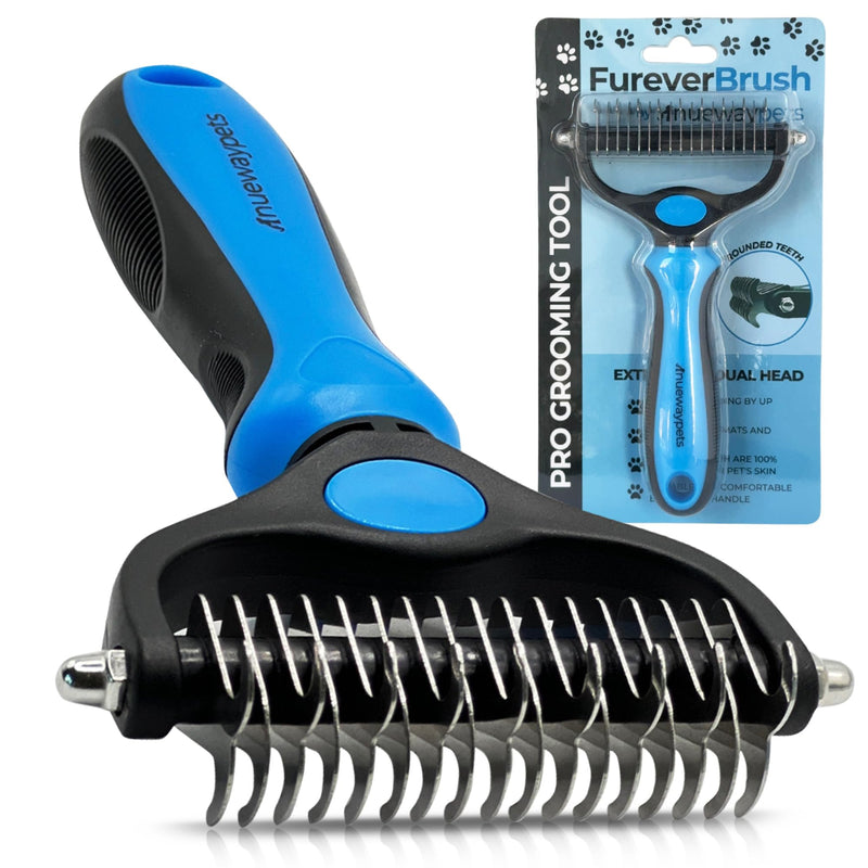 Reduce Shedding with The Original FureverBrush® by NuewayPets - Pro Undercoat Grooming Tool For Dogs | Deshedding and Dematting Tool - BeesActive Australia