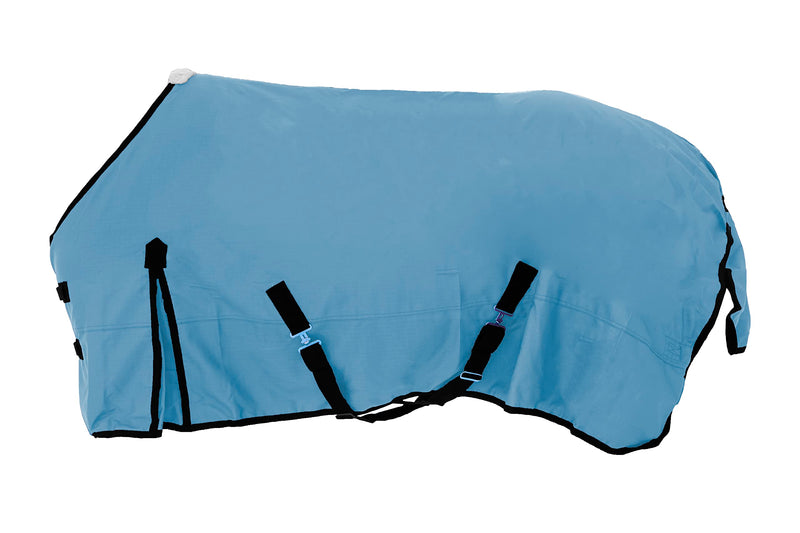 Resistance 600 Denier LightWeight Water Resistant & Breathable Horse Rain Sheet Sky Blue 74" - BeesActive Australia