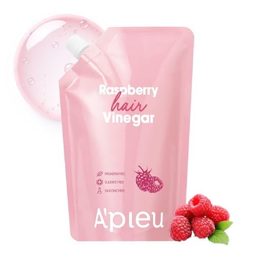 A'PIEU Raspberry Hair Vinegar Rinse [Refill], Dandruff, Buildup & Excess Oil, Smooth & Shiny Hair, Itchy Scalp Relief, pH Balancing, Fresh Raspberry Scent, Korean Haircare, 6.76 fl oz Raspberry Rinse Refill (13.6 fl oz)