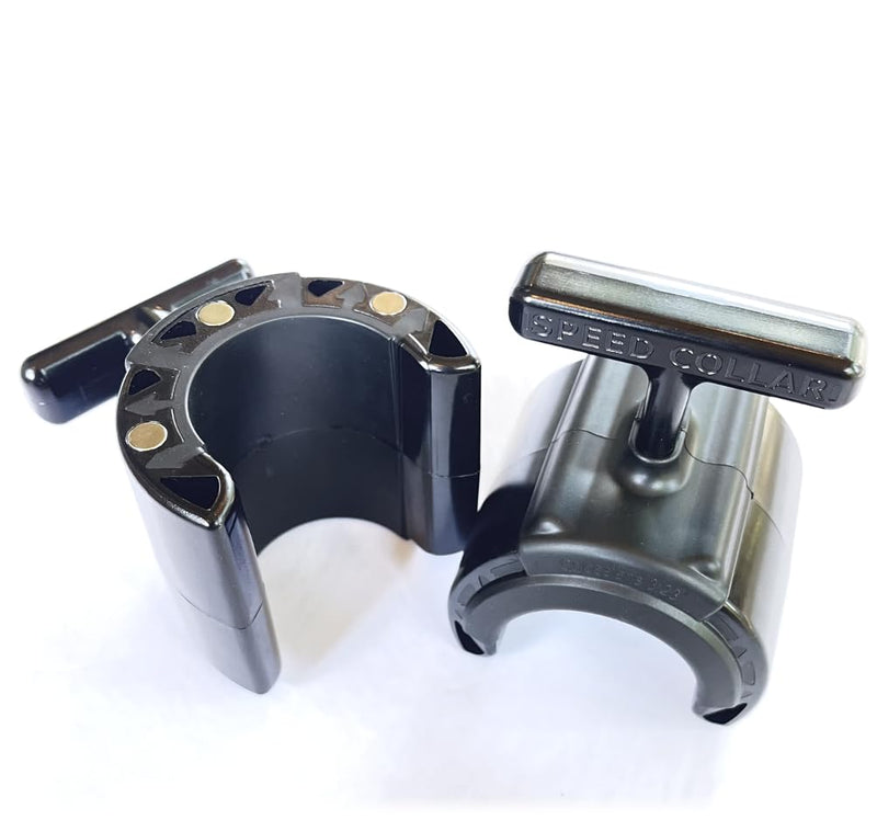 Speed Collar, Fastest Bar Clips for Weightlifting Powerlifting Bodybuilding and Olympic Lifting black - BeesActive Australia