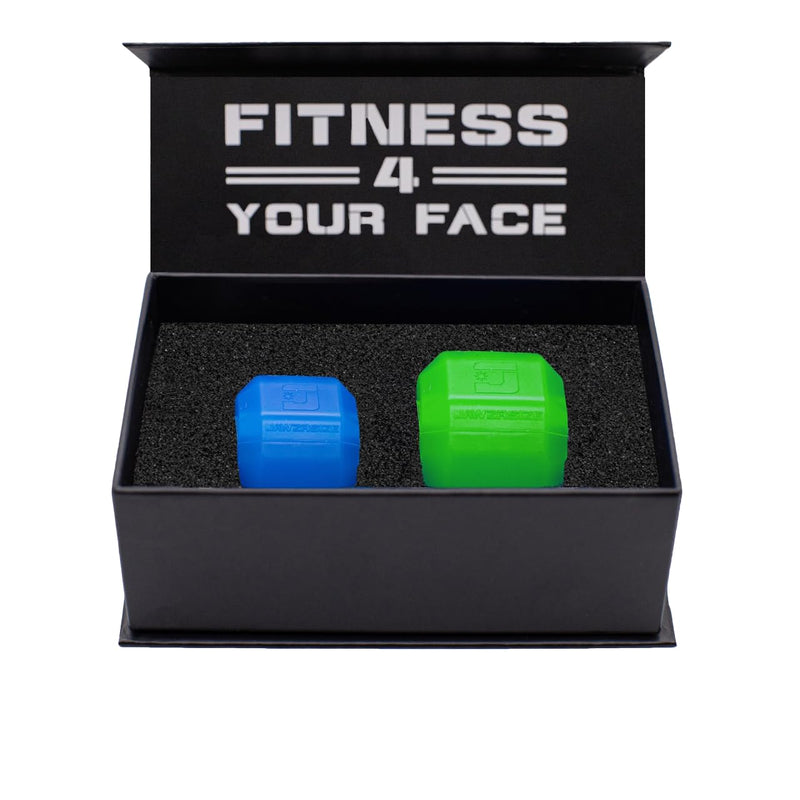 Jawzrsize Pop N Go and Custom Fit Jaw Enhancer Bundles- Jaw, Face, and Neck Exerciser and Toner Beginners Bundle