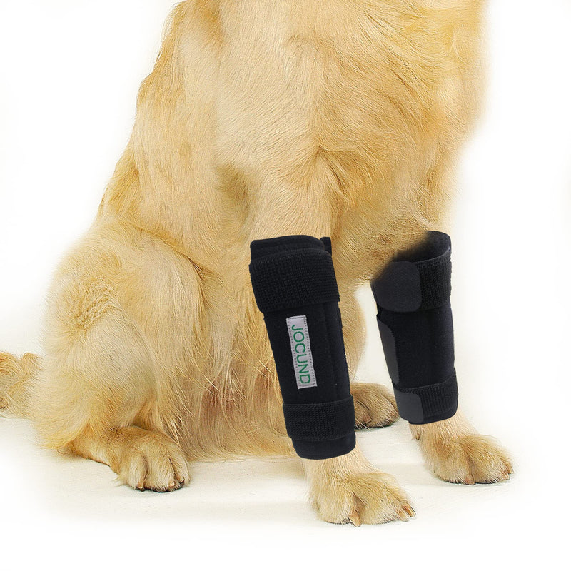 Dog Front Leg Brace, Pair of Dog Leg Brace with Metal Strips, Canine Front Leg Hock Wrap Sleeve for Carpal Support, Protects Wounds Brace Heals and Prevents Injuries and Sprains (S/M) S/M (1 Pair)
