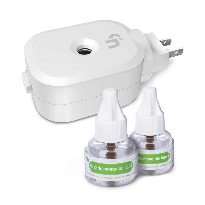 Mosquito Repeller, Electronic Mosquito Repellent Plug in Indoor Use, includes 2-Pack 280 Hr Repellent Refills, No Candles or Flames, DEET-Free, for Home, Bedroom, Office, Kitchen (White) White - BeesActive Australia