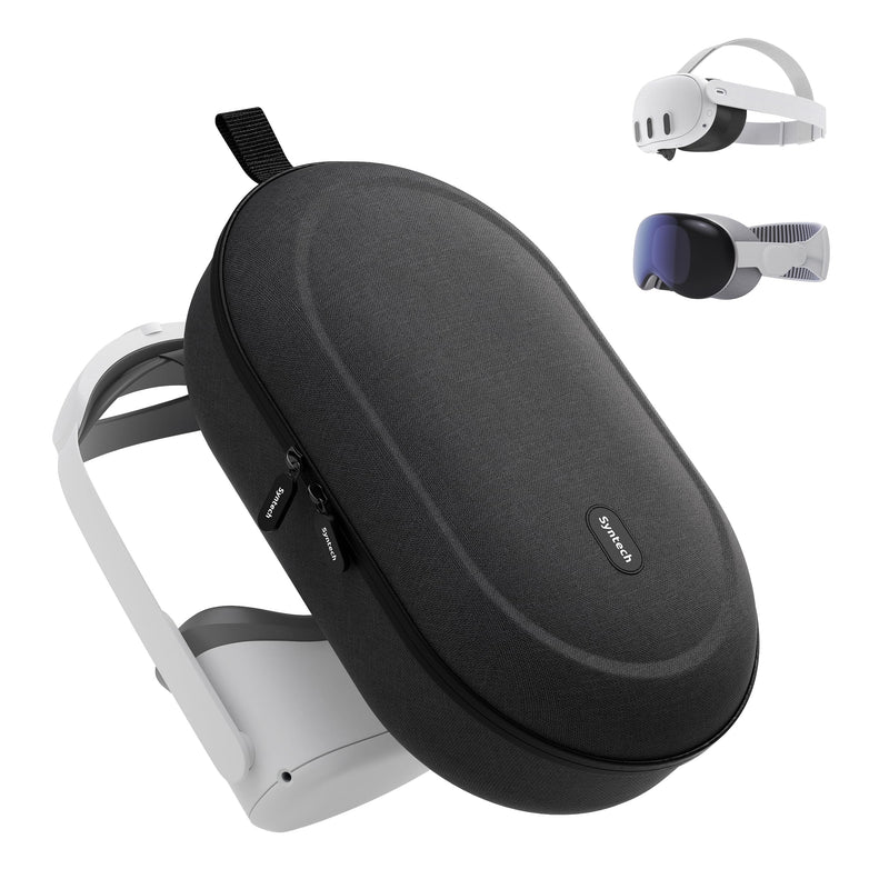 Syntech Hard Carrying Case Compatible with Meta Quest 3/Oculus Quest 2/Vision Pro, Accessories VR Headset with Elite Strap, Touch Controllers and Other Accessories, Ultra-Sleek Design for Travel,Black Black M - BeesActive Australia