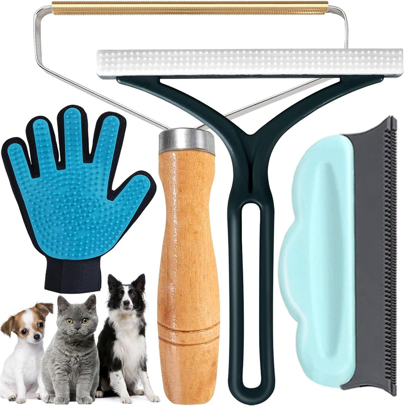 Dog Hair Remover, Pet Hair Remover for Furniture, Couch, Carpet, Clothes, Car, Pet Hair, Portable Dog Cat Hair Remover, Reusable Pet Hair Remover Tool 5SET - BeesActive Australia