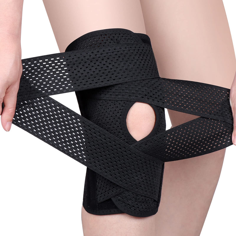 cycleacc Knee Brace for Knee Pain, Compression Knee Support with Side Stabilizers for Women and Men, Knee Pad for Meniscus Tear Relief,Running, Workout Large - BeesActive Australia