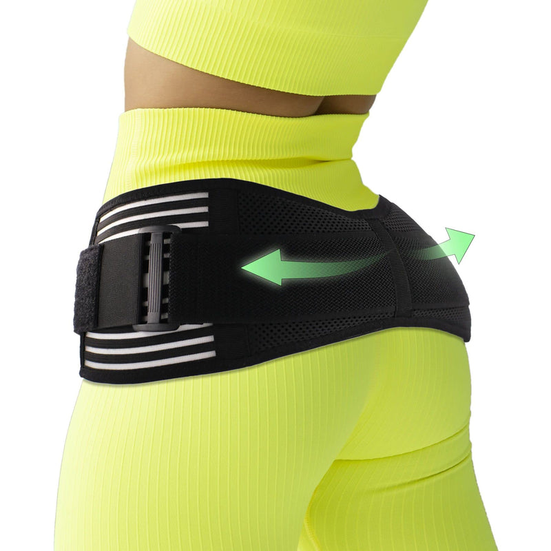 Wellgood Sacroiliac Hip Belt for Women and Men- SI Joint Hip Belt for Relief Sciatic, Pelvic, Lower Back Pain- Inner Anti-Slip Strip Stabilizes SI Joint - Trochanter Belt Black Regular【32''-40''】 - BeesActive Australia