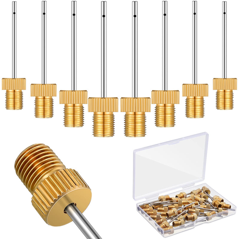 Jinei 36 Pcs Brass Ball Needle with Storage Air Pump Inflation Needles Ball Pump Pin Inflation Devices and Accessories for Blowing up Basketball Rugby Soccer Volleyball Beach Ball Yoga Ball - BeesActive Australia