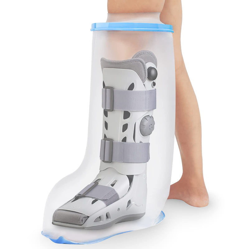 Waterproof Extra Wide Leg Cast Cover for Shower Adults, Extra Large Half Leg Shower Cover with Non-Slip Bottom, Watertight Foot Protector for Plus Size Adults Surgery Shower Boot XL-Extra wide - BeesActive Australia