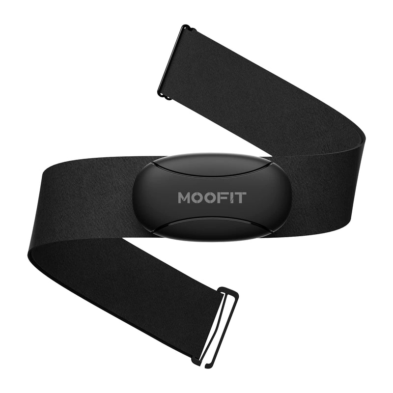 moofit HR8 Heart Rate Monitor Chest Strap, Low Energy Real-Time Heart Rate Data Bluetooth 5.0/ANT+, Longer Communication Range, IP67 Waterproof, Compatible with iOS/Android Apps, Gym Equipment, Black - BeesActive Australia