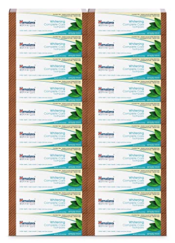 Himalaya Botanique Whitening Complete Care Toothpaste, Travel Size, 20 Pack Mint 0.75 Ounce (Pack of 20)