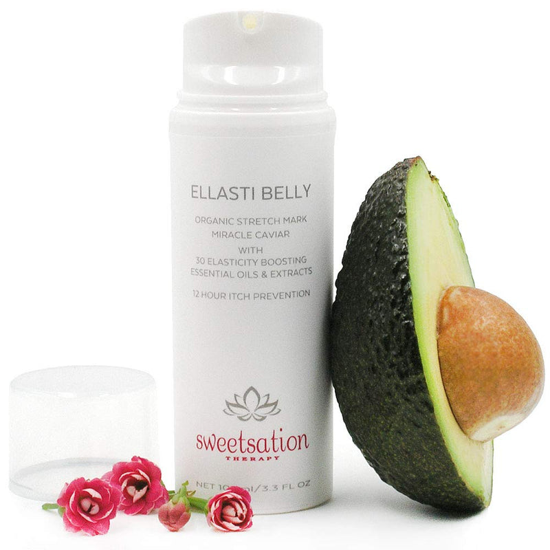 Ellasti Belly Organic Stretch Mark Miracle Caviar, 3.3oz Prevent stretch marks during pregnancy. Boost skin elasticity. - BeesActive Australia