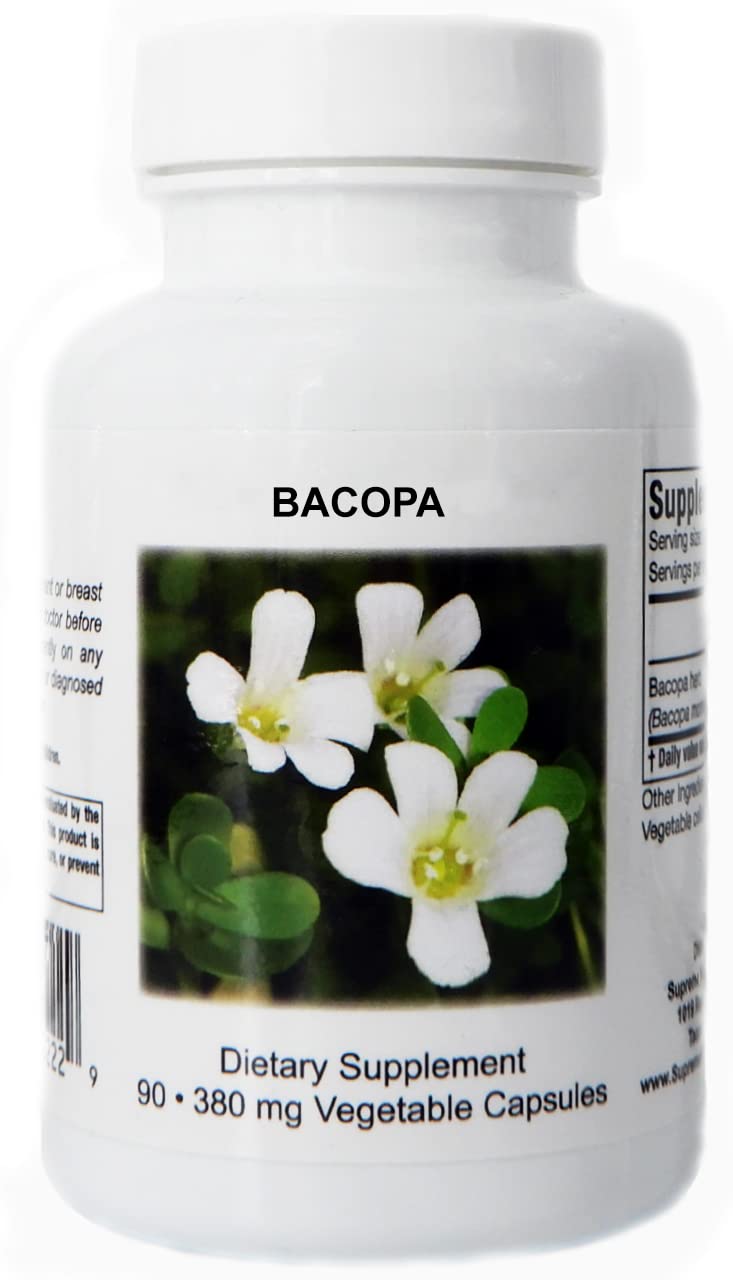 Supreme Nutrition Products Bacopa, 90 Pure Bacopa Herb Vegetarian Capsules 90 Count (Pack of 1) - BeesActive Australia