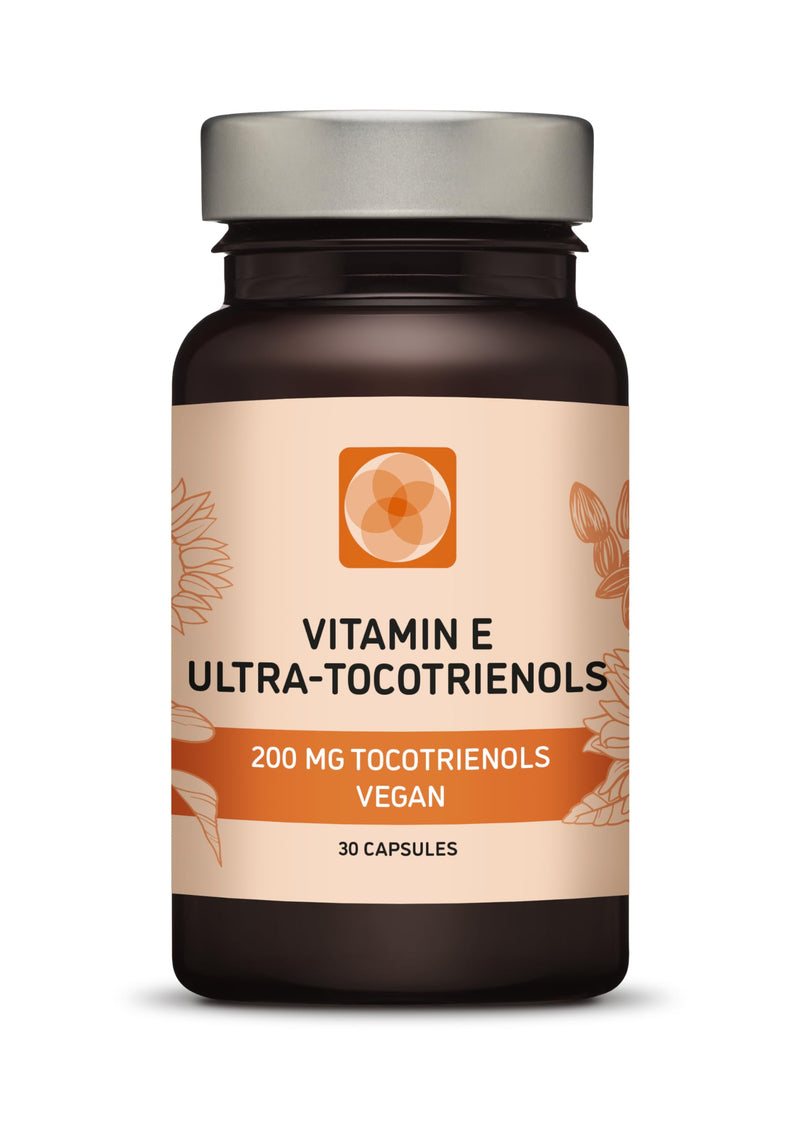 Ultra Tocotrienol 200mg Vitamin E Vegan – All 4 tocotrienols - Alpha Tocotrienol + Beta Tocotrienol + Gamma Tocotrienol + Delta Tocotrienol – No Tocopherols (30) 30