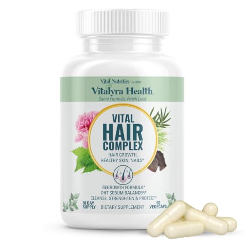 VITAL NUTRITIVE Biotin Hair Growth Vitamins - Hair, Skin & Nails Supplement 60 Count (Pack of 1)