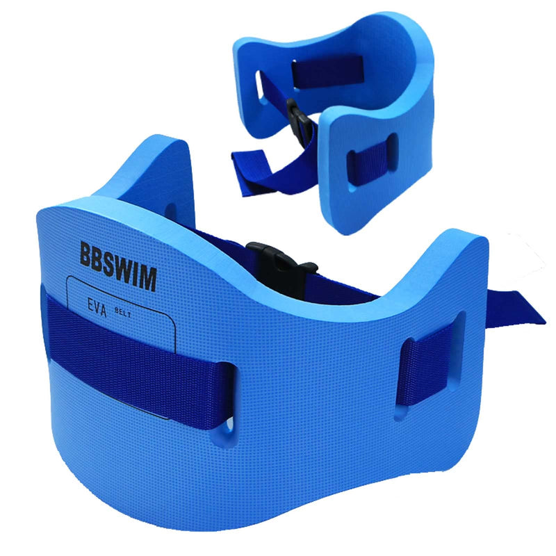 EVA Swimming Floatation Exercise Belt, Adjustable Swim Training Equipment Belt Outdoor Swim Training Tools for Adult and Kids Size M - Blue - 1PC - BeesActive Australia
