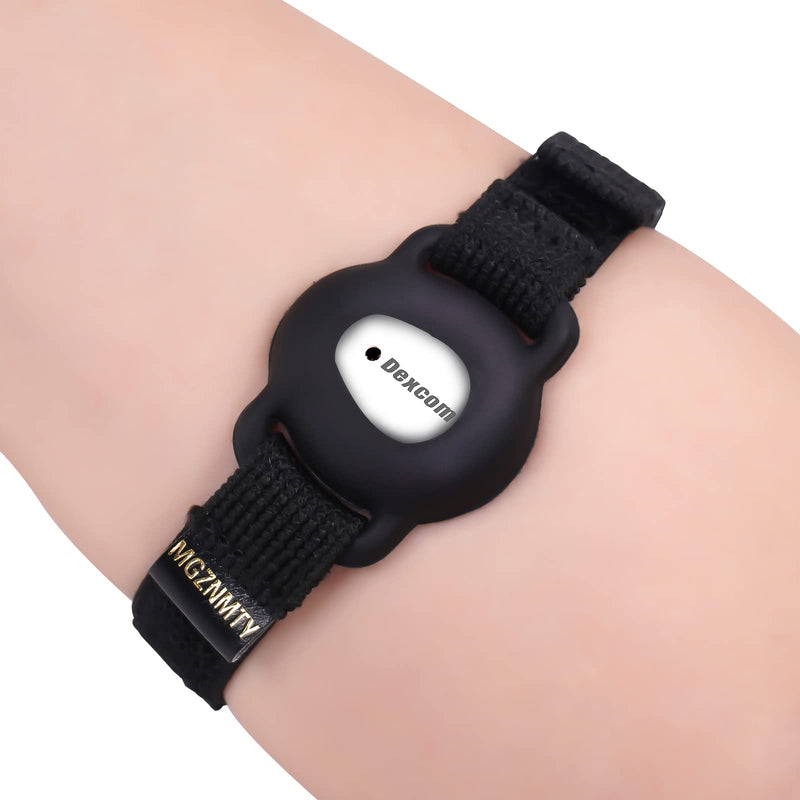 Armband Compatible with Dexcom G7, 8" to 19" Adjustable Arm Band for Adhesive Patches Waterproof Accessories, CGM Continuous Glucose Monitor System Transmitter Sensor Cover (Black) Black - BeesActive Australia