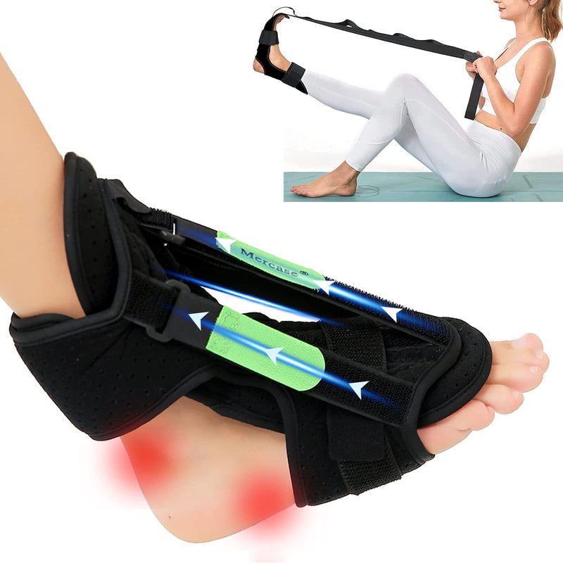 Mercase Plantar Fasciitis Night Splint Set, Planters Facetious Relief Kit with Night Splint for Men Women+Foot and Calf Stretcher Relief Plantar Fasciitis, Foot Drop, Achilles Tendonitis, Day&Night - BeesActive Australia