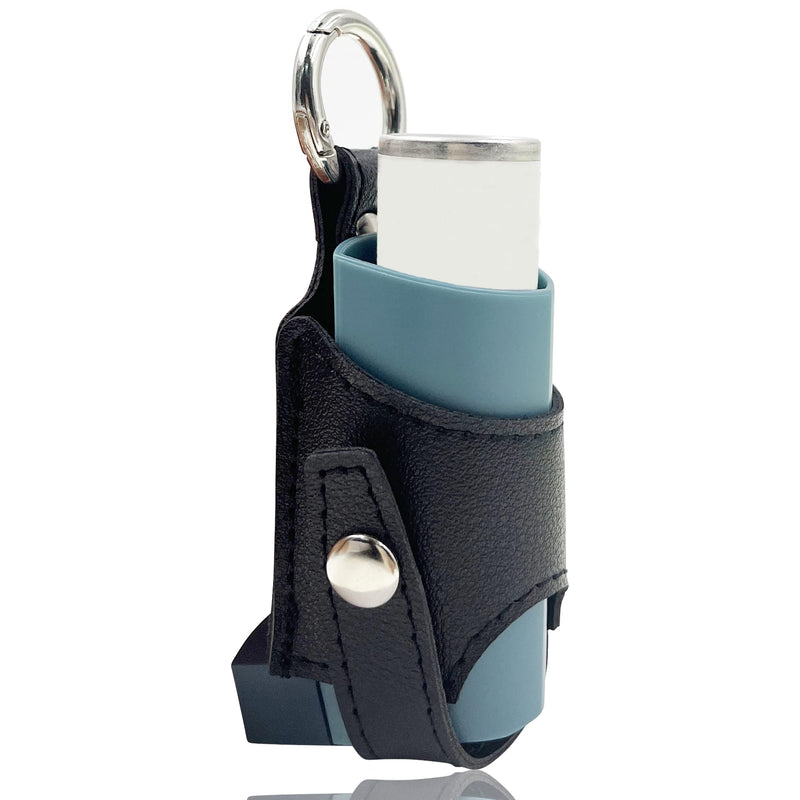 Holder Travel Case for Asthma Inhaler, Compact Case for Handy Inhaler for Adults and Kids (Case Only) (Black-Black) Black-black - BeesActive Australia