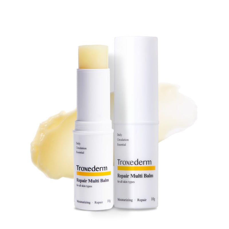TROXEDERM Repair Multi Balm - Fine Line Care for Youthful Skin with a Natural Glow, Nourishing and Refreshing, Contains Shea Butter, Sunflower Seed Oil, Troxerutin, and Adenosine. 0.35oz (10g) - BeesActive Australia