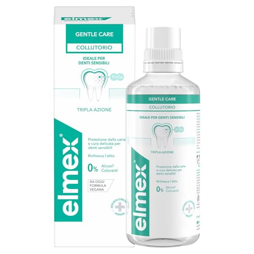 elmex Collutorio Sensitive 1 Flacone da 400ml I Protezione Extra dai Denti Sensibili e Dalla Carie Radicolare I Con fluoruro amminico