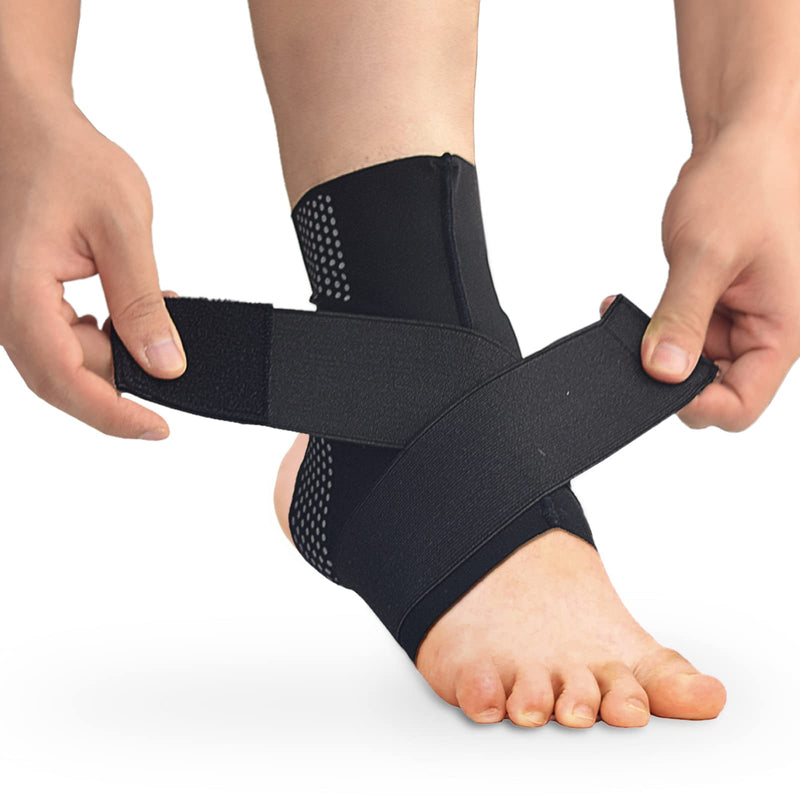 Seektop Ankle Support Brace for Women & Men,Ankle Compression Sleeve with Adjustable Strap,Breathable Ankle Wrap for Sprain, Achilles Tendonitis, Plantar Fasciitis,Pain Foot Medium - BeesActive Australia