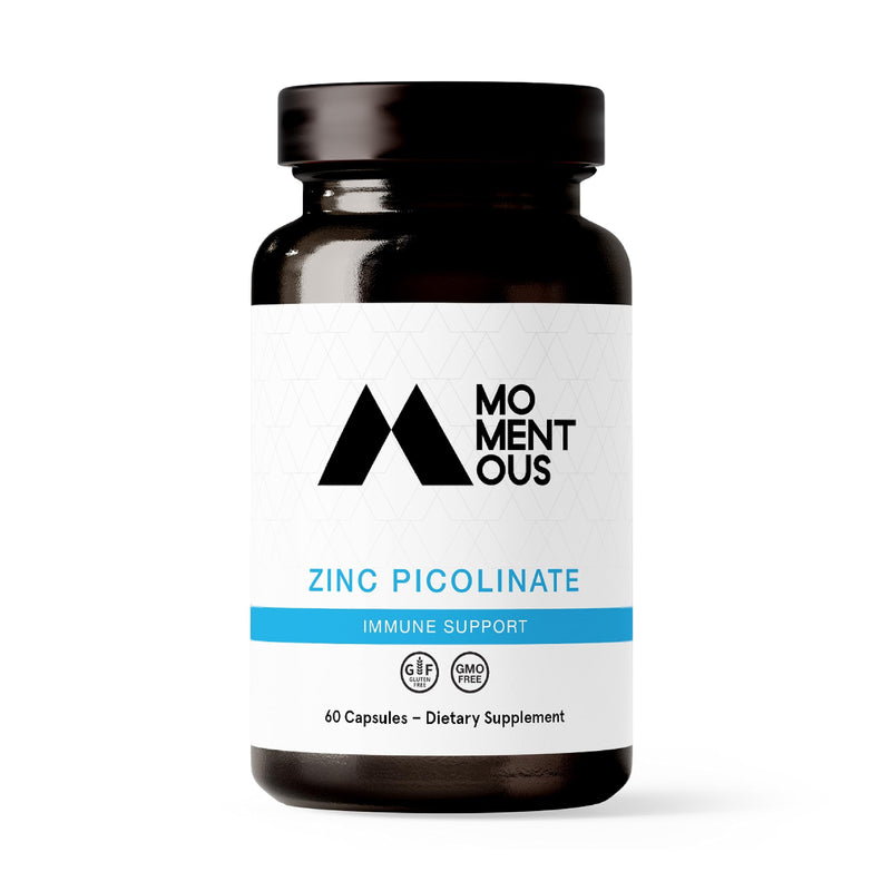 Momentous Zinc Picolinate - Immunity & Hormone Support - Bioavailable Zinc Supplement- Promotes Joint Health & Lean Muscle Mass (60 Servings) - BeesActive Australia