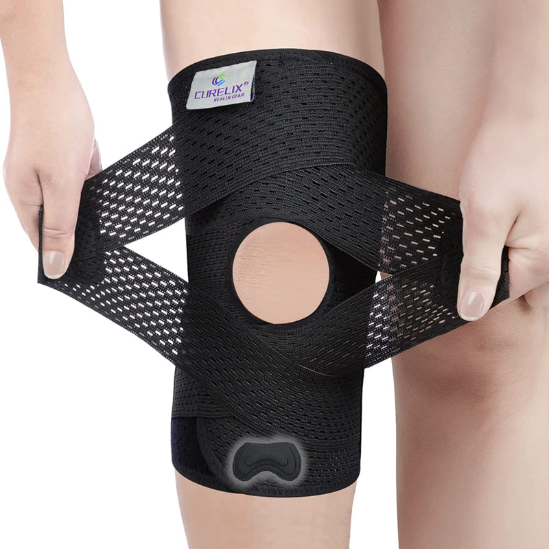 CURELIX [New 2023] Knee Brace with Side Stabilizers, Adjustable Knee ...