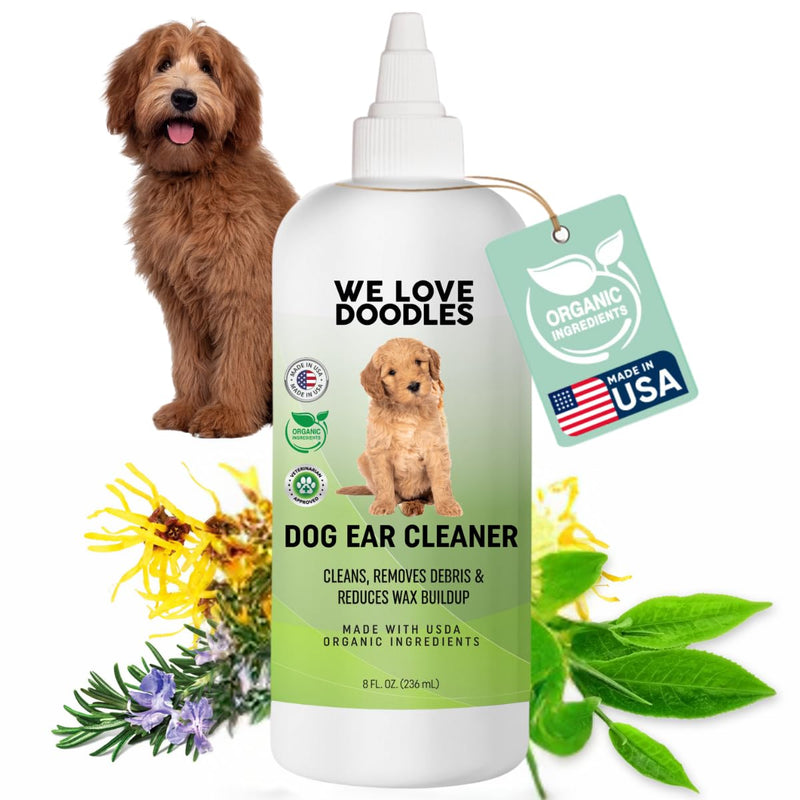 We Love Doodles Organic Dog Ear Cleaner | Ear Wash for Dogs | Made in USA | Natural | Clean Ear Drops | Prevents Infection, Itching & Odor | Puppy Ear Cleanser | Pet Cleaning Ears Solution - BeesActive Australia