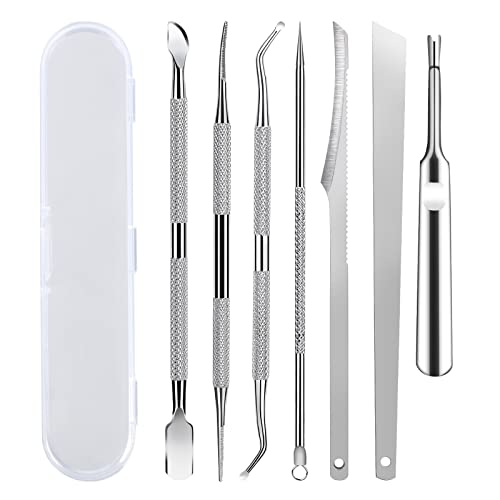 7-Pack Ingrown Toenail Tool Kit - File, Lifters, Surgical Safe Pedicure Tools for Nail Treatment & Pain Relief 7-Pack