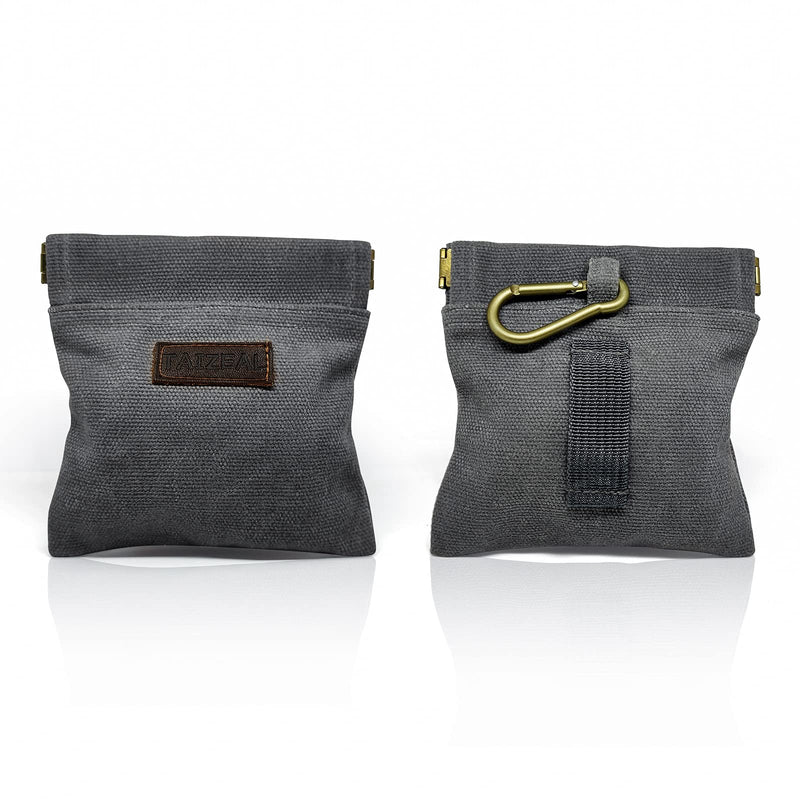 Dog Treat Pouch, Small Doggie Puppy Treat Snack Bags Reward Pouch, Hand-Free Dog Treat Pouch Magnetic Closure, Use for Outdoor Short Walking - Grey - BeesActive Australia