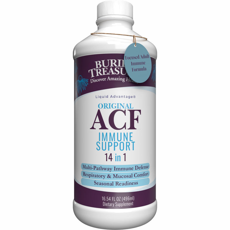 Buried Treasure ACF Advanced Immune Support - 16 oz, 16 Servings with Elderberry, Echinacea and Herbal Blend for Immunity Support